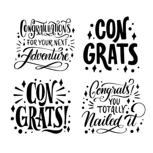 Congratulation lettering pack