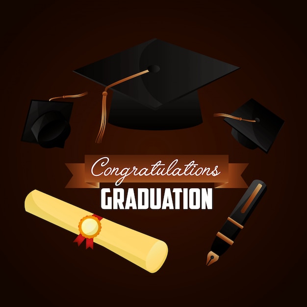 Free vector congratulations graduation background