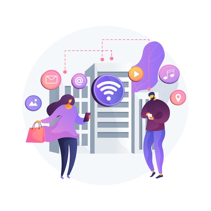 Free Vector connected living abstract concept illustration