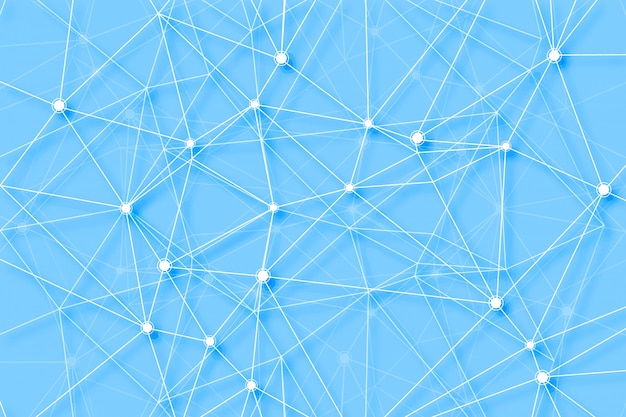 Connecting lines polygon digital technology background