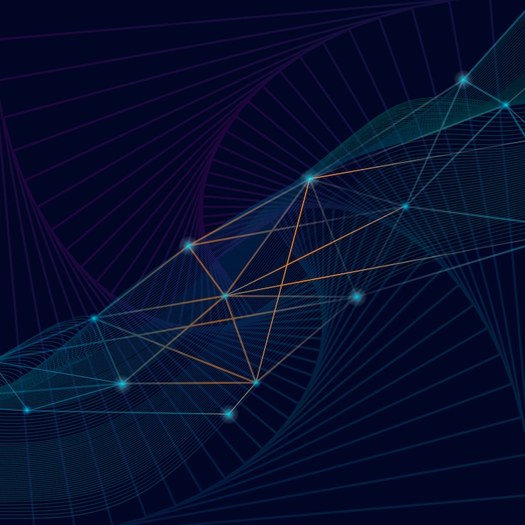 Free Vector connections blue background