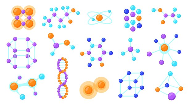 Соединения иллюстрации молекулярных частиц