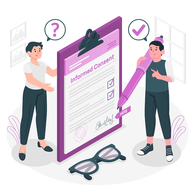 Free vector consent concept illustration