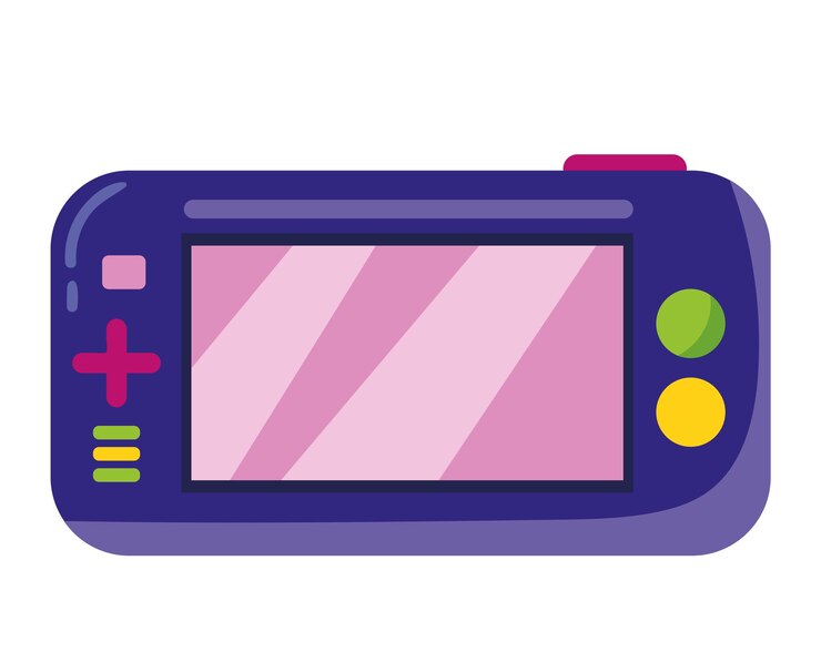 Free Vector console video game portable
