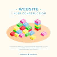 Free vector under construction background in flat style