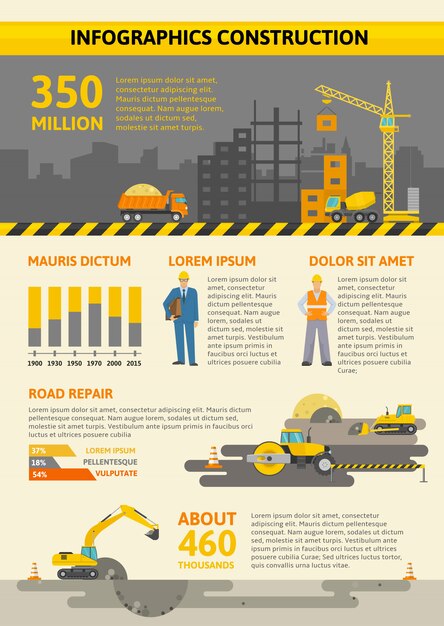 건설 컬러 Infographic