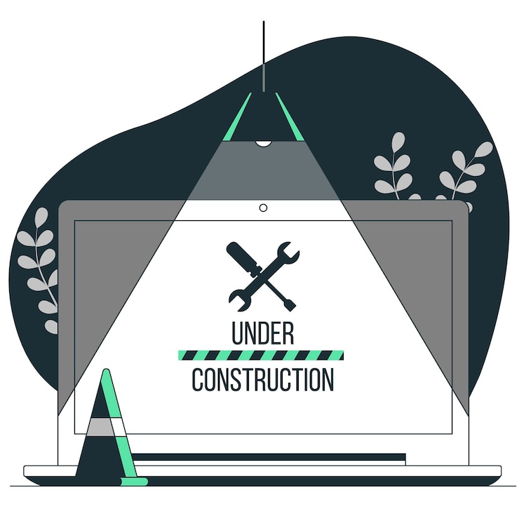 मुफ़्त वेक्टर under construction concept illustration