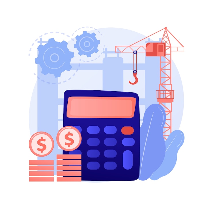 Free Vector construction costs abstract concept