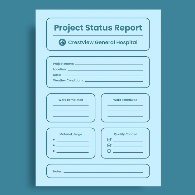 Construction daily report template design