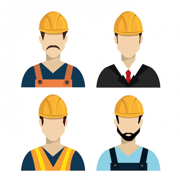 Free vector construction design