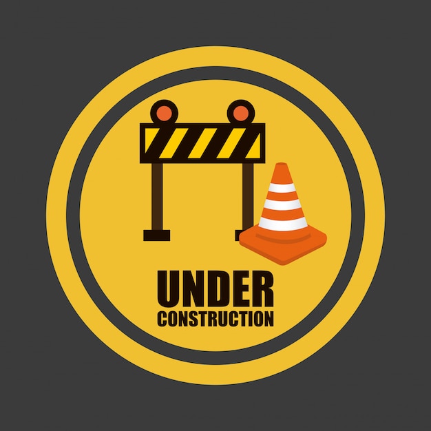 Free vector under construction design