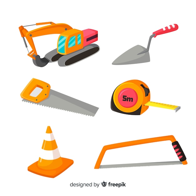 Free vector construction equipment collection