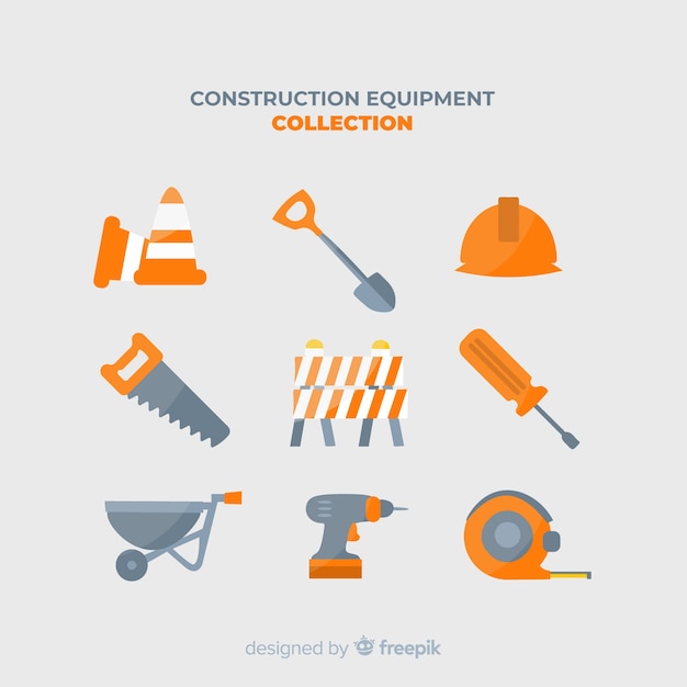 Free vector construction equipment collection