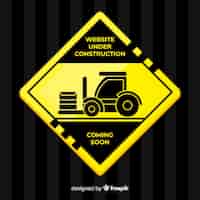 Free vector under construction flat background