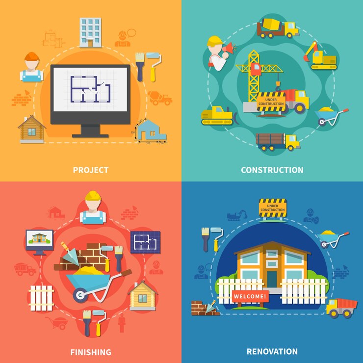 Free Vector construction flat concept