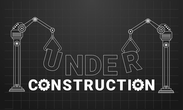 Free vector under construction hanging hook concept