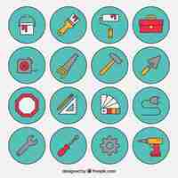 Free vector construction icons collection