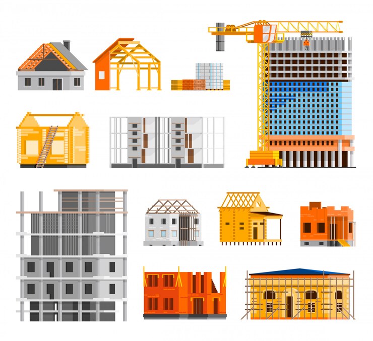 Free Vector construction icons set 
