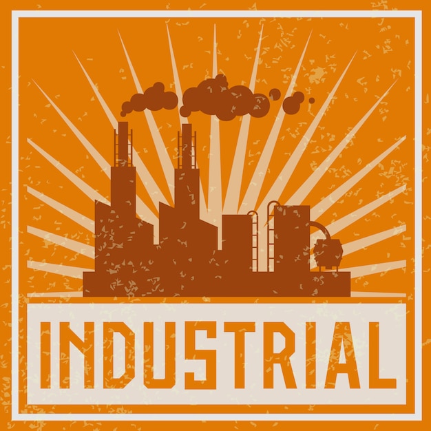 Free vector construction industrial building illustration