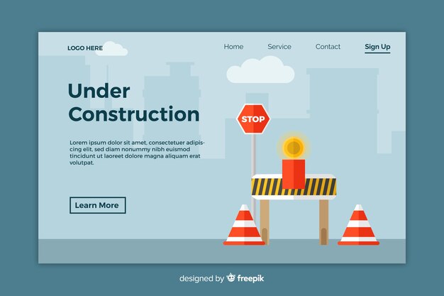 Under construction landing page
