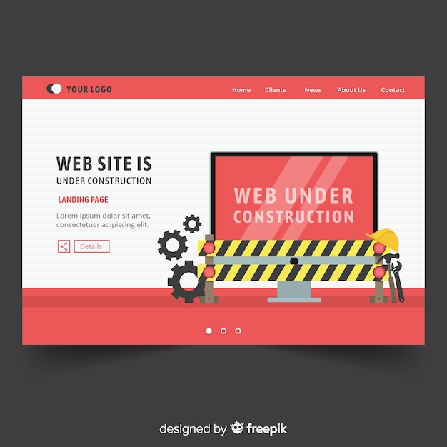 Under construction landing page