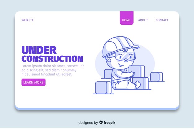 Under construction landing page