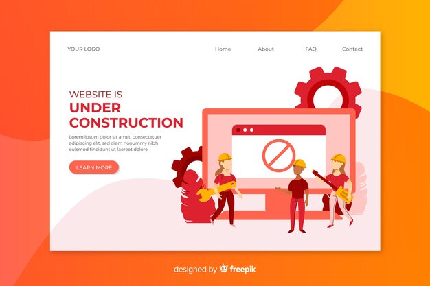 Under construction landing page