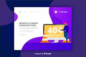 Vettore gratuito pagina di destinazione in costruzione