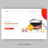 Free vector under construction landing page