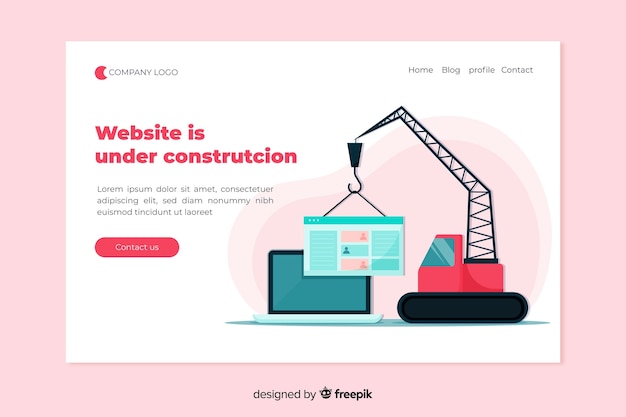 Under construction landing page