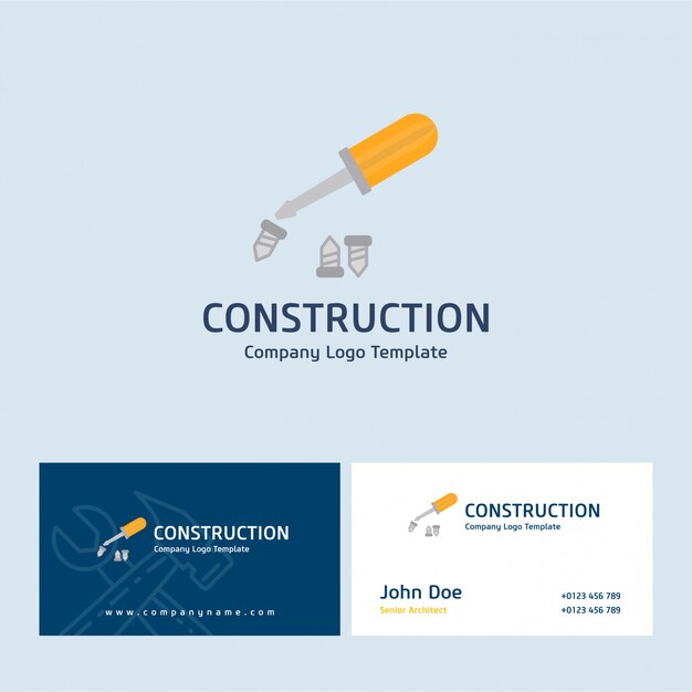 Construction logo and card