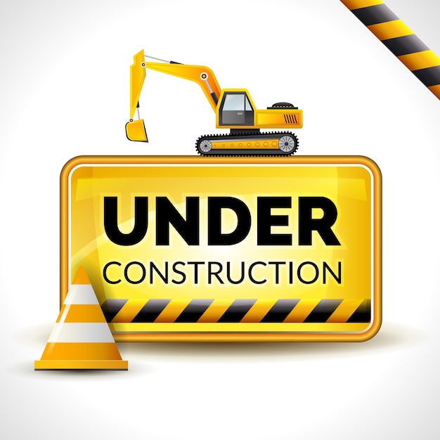 Free vector under construction poster