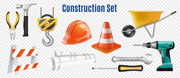 Construction realistic set of handle instrument