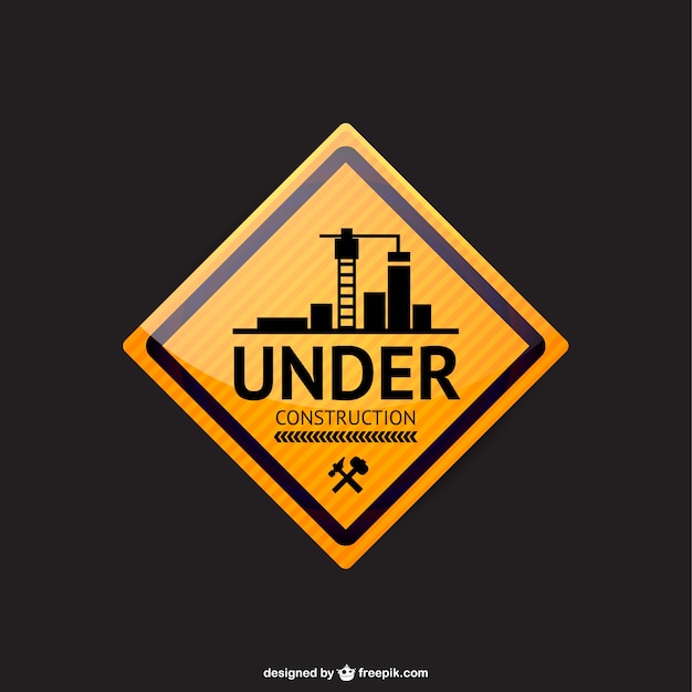 Free vector under construction sign vector