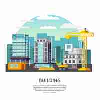 Free vector construction site illustration