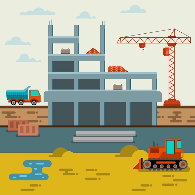 Free vector construction site