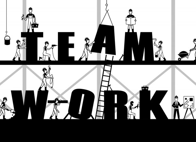 Construction Teamwork Poster