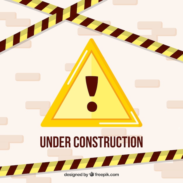 Under construction template in flat style