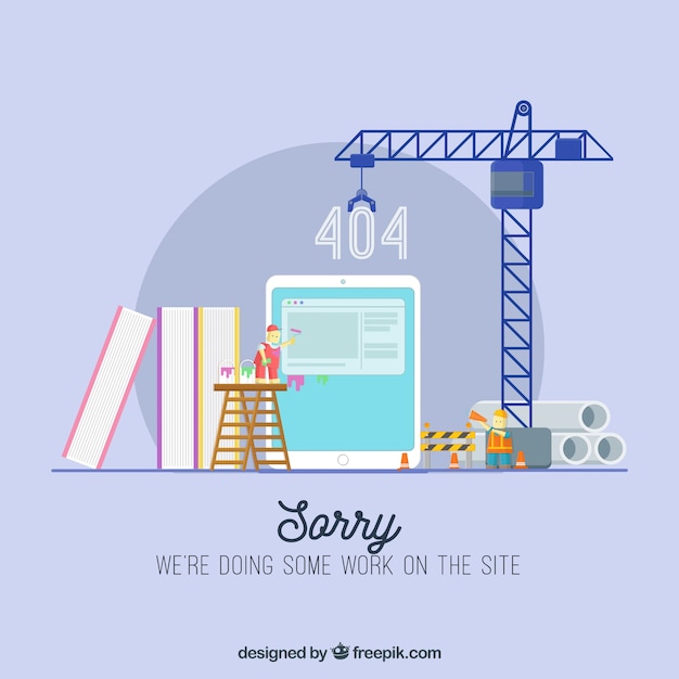 Free vector under construction template in flat style