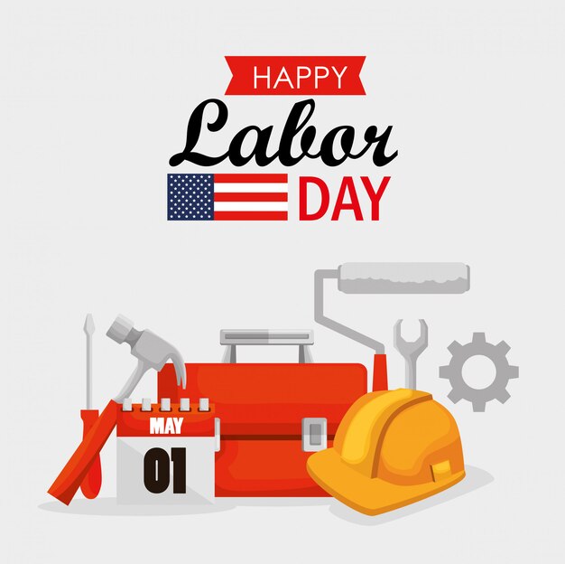 Construction tools to celebrate labor day