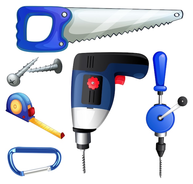 Free vector construction tools and equipments