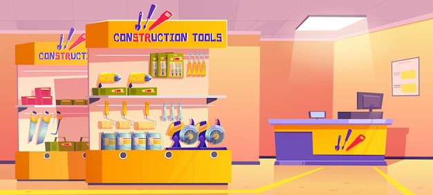 Construction tools store hardware shop interior