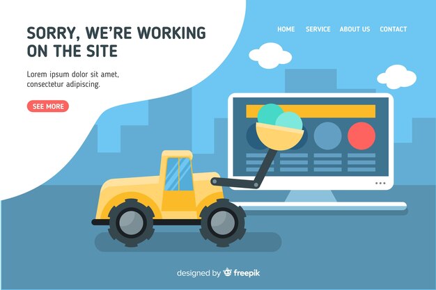 Under construction web landing page