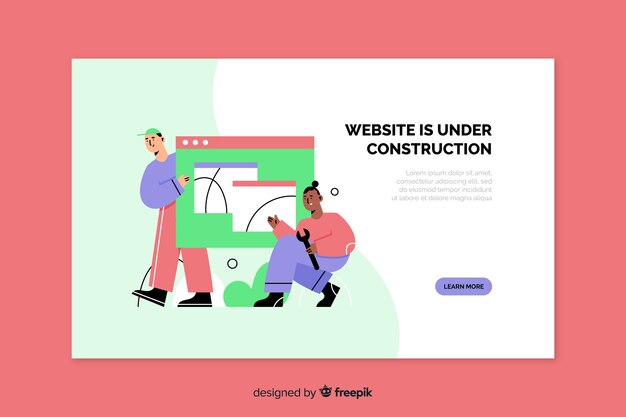 Under construction web landing page