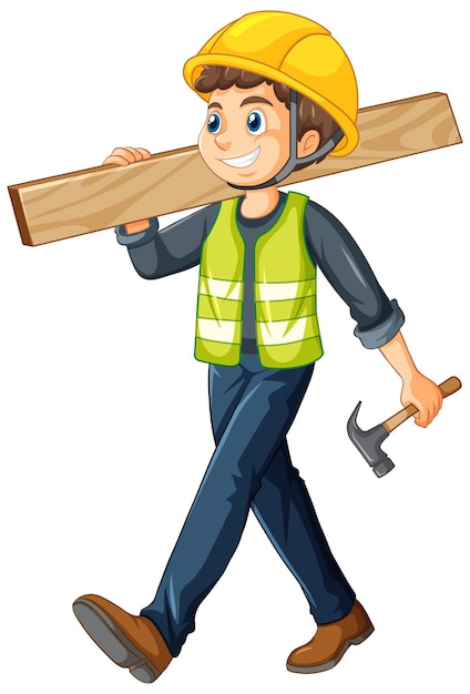 Free vector a construction worker in uniform