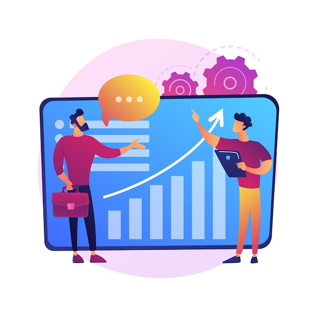 consulting service, financial advisory, expert support. businesswoman and adviser cartoon characters. assistance service, business advice vector isolated concept metaphor illustration