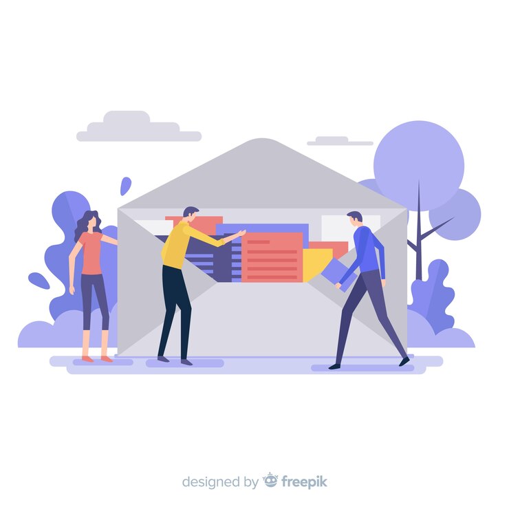 Free Vector contact concept for landing page