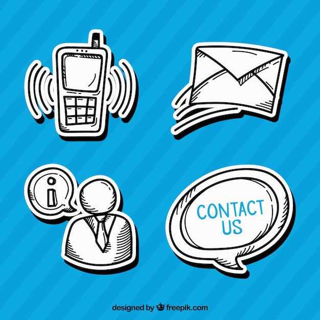 Contact drawing stickers