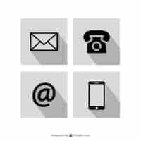 Free vector contact icons set