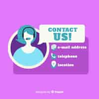 Free vector contact us